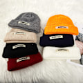 Miniatyrbillede 2 af 8: Strikkede Huer Kvinder Sort Beanie Tyk Hue Vinter Huer Beanies White