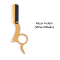 Miniatyrbillede 1 af 5: Lige kant Barber Barber Skæg Barbering Tommelfinger rustfrit stål Yellow