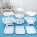Miniatyrbillede 5 af 5: 1/2 stk. Kagefod Fade Cupcake Snacks Tallerkener Tre-lags Crea C