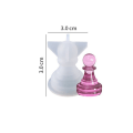 Miniatyrbillede 1 af 8: 1Pc DIY skakstykke Krystal Epoxyharpiksform Queen King 3D Ches soldier