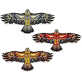 Pikkukuva 2 / 8: Kids 1,2m Flat Eagle Kite 100M Kite Line Children Flying Bird K 2(1.2M Black kite)