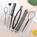Pikkukuva 5 / 8: 6 kpl / set Hairstyle Braiding Tools Vedettävä hiushiuslevy one size