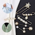 Pikkukuva 2 / 5: Vaatteet Rintaneulat Pearl Lapel Pin Neulemekko Rintakoru Housut Pi C
