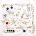 Miniatyrbillede 4 af 5: Tøj Brocher Perle Lapel Pin Sweater Kjole Broche Bukser Pi D