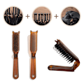 Miniatyrbilde 3 av 8: Amber Foldbar Kam Villsvinbust Hårbørste Bærbar Styling Too one size