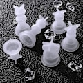 Miniatyrbillede 2 af 8: 1Pc DIY skakstykke Krystal Epoxyharpiksform Queen King 3D Ches knight