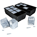 Miniatyrbillede 3 af 5: Big Cube Giant Jumbo Stor Silikone Isterning Firkantet Makerbakke Black