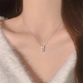 Pikkukuva 5 / 8: Kristalli Zirkon Rusetti Sydän Rintariipus Kaulakorut Elegantti Muoti one size