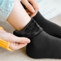 Miniatyrbilde 4 av 5: Winter Warm Thicken Thermal Socks Sømløs Sock Plus Velvet Flo Green