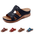 Miniatyrbilde 2 av 5: Damer Kvinner Ortopedisk Heel Slip On Open Toe Mules Sandaler Sho Brown 38