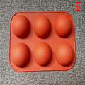 Miniatyrbillede 1 af 5: Rund form kageform Brun halvkuglekugle silikonechokolade E