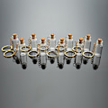 Pikkukuva 1 / 8: 5 kpl Mini Lasipullo Injektiopullo Tube Potion Hajuvesi Cork Purkit Wish onesize