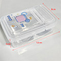 Miniatyrbilde 8 av 8: 1 STK Oppsamlingsbeholderkasse Transparent oppbevaringsboks i plast 10.5*6.8*4.2cm