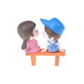 Pikkukuva 8 / 8: 3kpl/ set Lovers Miniature Maisemakoristeet Puutarha Bonsai Dol Blue Pink 0