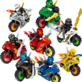 Miniatyrbild 1 av 5: 8Stk go Motorcykel Set Minifigurer Minifigurer Block Leksaker 8 PCS