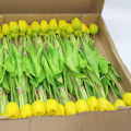 Miniatyrbillede 2 af 5: Luksus Silikone Real Touch Tulipaner Buket Dekorativ Kunstig Yellow