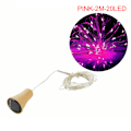 Miniatyrbillede 1 af 5: Solenergi Vinflaske Lys LED Strings Kobbertråd Hjem Pa Pink 2M-20LED