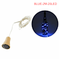 Pikkukuva 1 / 5: Aurinkoenergia Viinipullon Valot LED-nauhat Kuparilanka Etusivu Pa Blue 2M-20LED