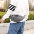 Miniatyrbillede 6 af 8: Mænd Talje Pack Nylon Sport Fanny Tasker Drenge Drop Leg Tasker Hip Bum Gray