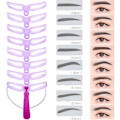 Miniatyrbillede 2 af 5: 8 STK DIY Eyebrow Shaper Makeup Skabelon Eyebrow Grooming Shapin 8pcs/set