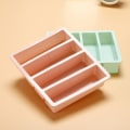 Miniatyrbillede 4 af 8: 1 stk 4 gitter lang stribe silikone isterninger Firkantet bakkeform DIY C Gray