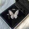 Miniatyrbild 6 av 6: Zircon Butterfly Ring Gem Stone Öppning Överdriven Stor Knuckle One Size