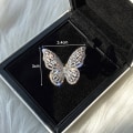 Pikkukuva 6 / 6: Zircon Butterfly Ring Gem Stone avaava liioiteltu iso rysty One Size