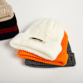 Miniatyrbillede 6 af 8: Strikkede Huer Kvinder Sort Beanie Tyk Hue Vinter Huer Beanies White
