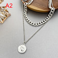 Miniatyrbillede 1 af 5: 1 stk Vintage Multi-layer Coin Chain Choker halskæde til kvinder Go Silver
