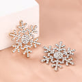 Miniatyrbild 2 av 5: Rhinestone inläggningar snöflinga formad brosch legering brosch smycken sliver