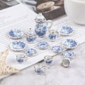 Miniatyrbillede 5 af 8: 15 stk. 1:12 dukkehus miniature bordservice i porcelæn One Size