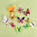 Miniatyrbillede 2 af 5: 12 stk. Butterfly Magnets Stickers Køkkenmagneter Køleskab H A