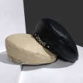 Miniatyrbild 6 av 8: Dammode Vintage Elegant Metal Chain Läder Octagonal Sol Beige