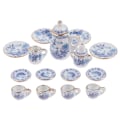 Miniatyrbillede 2 af 8: 15 stk. 1:12 dukkehus miniature bordservice i porcelæn One Size