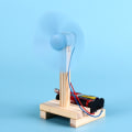 Miniatyrbillede 4 af 5: 1Pc Blue DIY Electric Fan Experiment Model Physics Science Elem One Size