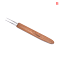 Miniatyrbilde 1 av 5: 1/3 stk 0,5 mm dreadlock heklenål Bambushåndtak Kroker Verktøy B-1pc