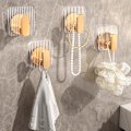 Miniatyrbild 2 av 7: 1/4ST självhäftande väggkrokar Akryl badrumskrokar för häng Gold 4pcs