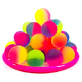 Miniatyrbilde 2 av 8: 1 stk 25 mm tofarget elastisk ball leketøy barn farget gutt gummi one size