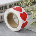 Pikkukuva 1 / 5: 500 kpl/rulla Love Heart -muotoiset sinettitarrat Pakettitarra Red