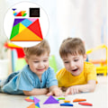 Pikkukuva 2 / 5: Magneettinen palapeli Tangram Game Oppiminen koulutuspiirustustaulu 1pc