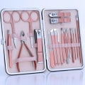 Miniatyrbilde 3 av 5: Manikyr Negleklipper i rustfritt stål Pedikyrsett Travel rose gold 18 pcs