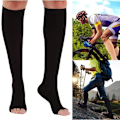 Miniatyrbillede 1 af 5: 1 par underknæstøttestrømper Varicose Vein Circulation Co Black L/XL