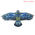 Miniatyrbillede 1 af 8: Børn 1,2 m flad ørn drage 100 m dragelinje Børn Flyvende fugl K 3(1.2M Blue kite)