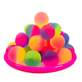Miniatyrbild 1 av 8: 1 st 25 mm tvåfärgad elastisk boll leksak barn färgad pojke gummi one size