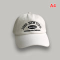 Miniatyrbilde 1 av 8: Retro baseballcapser for menn og kvinner Streeted broderi White