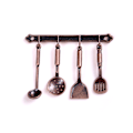 Miniatyrbillede 1 af 8: 5 stk 1:12 Dukkehus Miniature Metal køkkengrej Dukkehustilstand Broze 0
