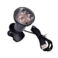 Miniatyrbilde 3 av 5: Fleksibel Super Bright 3 LED Clip On Spot USB Light Lampe For Lap black