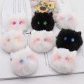 Miniatyrbillede 6 af 8: e Blush Cat Ball Nøglering Plys Pendant Bag Pendant Birthday Gi A
