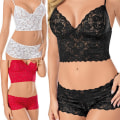 Pikkukuva 3 / 5: Sexy Lingerie Erotic Lace Babydoll Open Bra Alusvaatteet Sexy Cost Red M