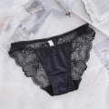 Miniatyrbilde 5 av 5: Sexy Transparent Truser Dame Mesh Blonder Solid Briefs Casual Se Black - 2pcs L
